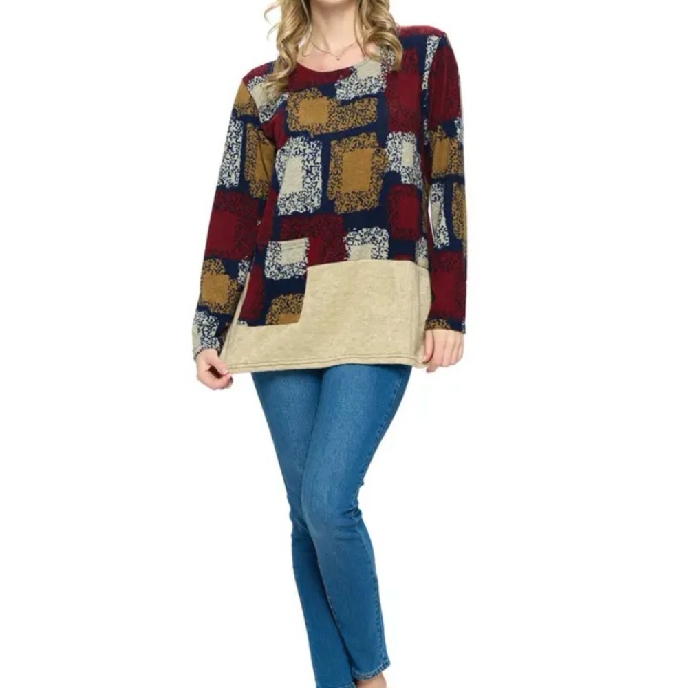 Geometric Patterned Women's Sweater